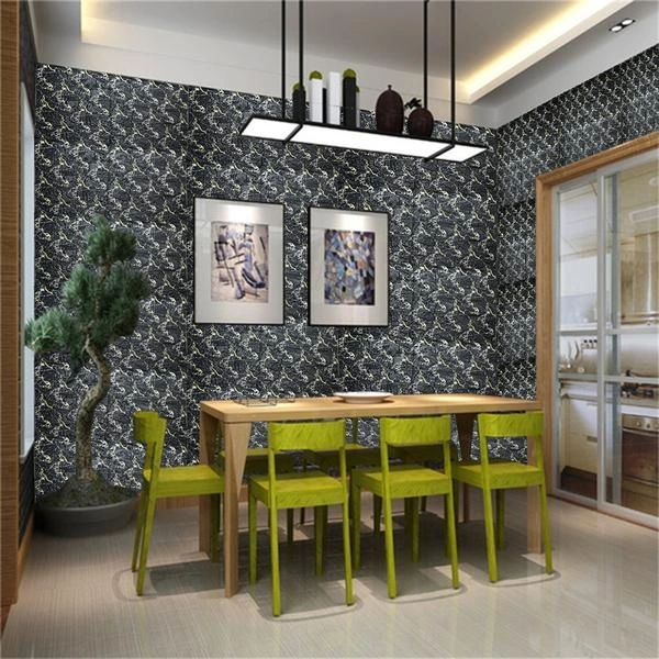 1716 Wall 3D Ceiling Wallpaper Tiles Panel Vinyl Stickers Self-Adhesive for Home (Black)