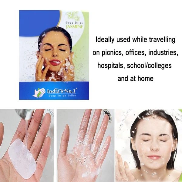 1311 Fresh Paper Soap Strips Traveling Hand Wash with Jasmine Fragrance (10 paper soap strip)
