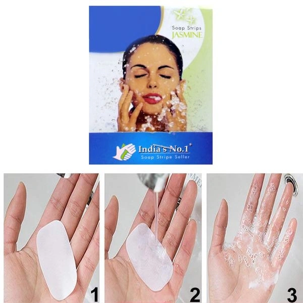 1311 Fresh Paper Soap Strips Traveling Hand Wash with Jasmine Fragrance (10 paper soap strip)