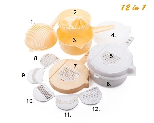 2241 Multipurpose 12 in 1 Vegetable and Fruit Chopper Cutter Grater Slicer