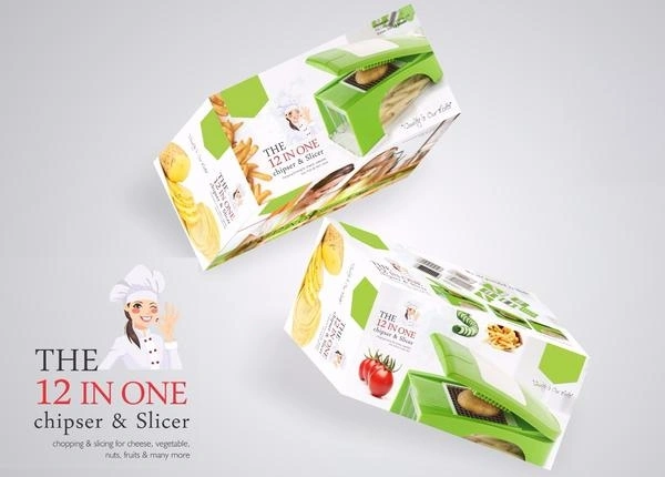 2297 12 in 1 Multipurpose Fruit & Vegetable Chopper, Slicer, Chipser, Dicer, Cutter and Grater