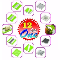 2297 12 in 1 Multipurpose Fruit & Vegetable Chopper, Slicer, Chipser, Dicer, Cutter and Grater