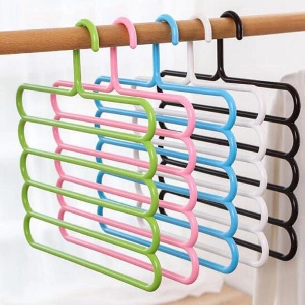 0587 5 in 1 Multipurpose Plastic Hanger, Assorted (5-Set)