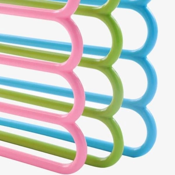 0587 5 in 1 Multipurpose Plastic Hanger, Assorted (5-Set)