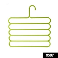 0587 5 in 1 Multipurpose Plastic Hanger, Assorted (5-Set)