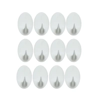 1707 Self Adhesive Plastic Wall Hook (Pack of 12)