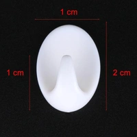 1707 Self Adhesive Plastic Wall Hook (Pack of 12)
