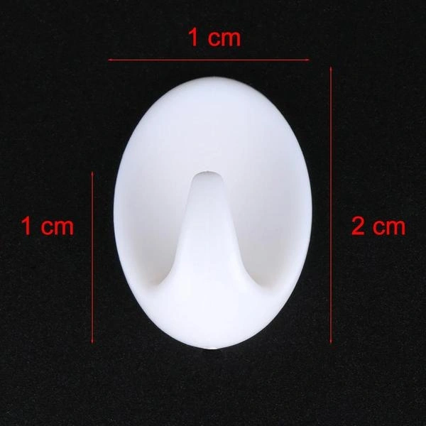 1707 Self Adhesive Plastic Wall Hook (Pack of 12)