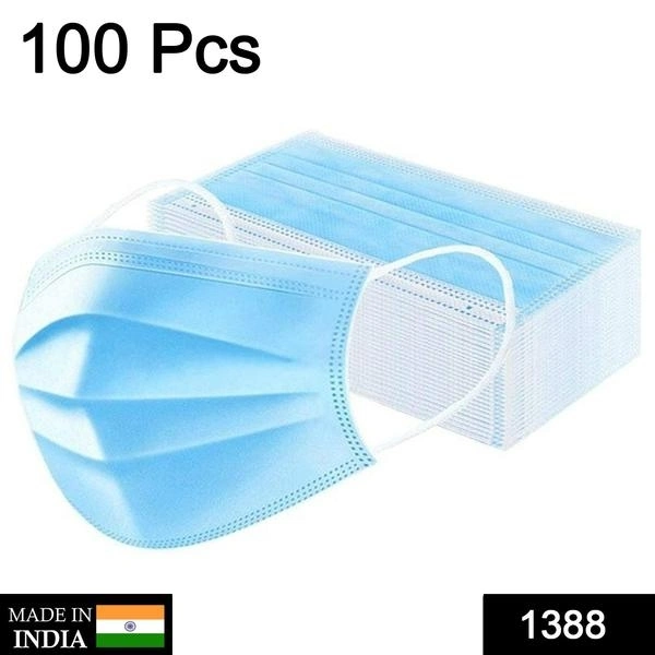 1388 Disposable Ear Loop Elastic Face Mask (100 Pc)