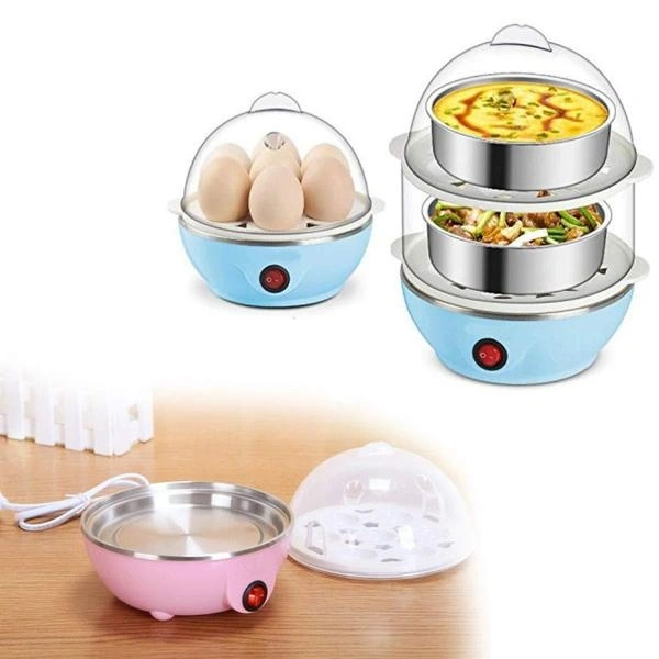0115 Multi-Function 2 Layer 14 Egg Cooker Boilers & Steamer