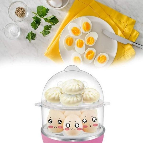0115 Multi-Function 2 Layer 14 Egg Cooker Boilers & Steamer