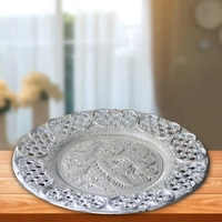 2495 Silver Plated Swastik Pooja Thali Set, glossy-puja-thali