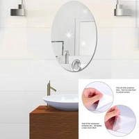 1727A OVAL FRAME LESS MIRROR WALL STICKER FOR DRESSING