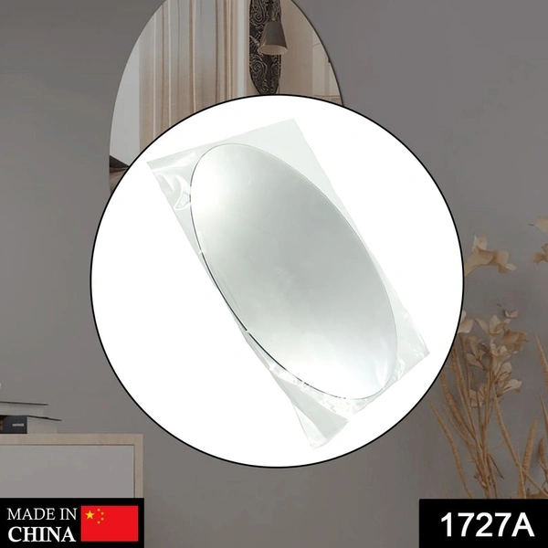 1727A OVAL FRAME LESS MIRROR WALL STICKER FOR DRESSING