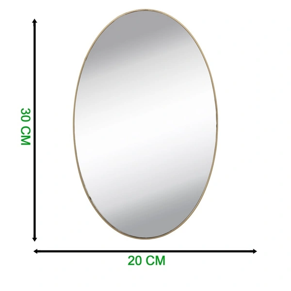 1727A OVAL FRAME LESS MIRROR WALL STICKER FOR DRESSING