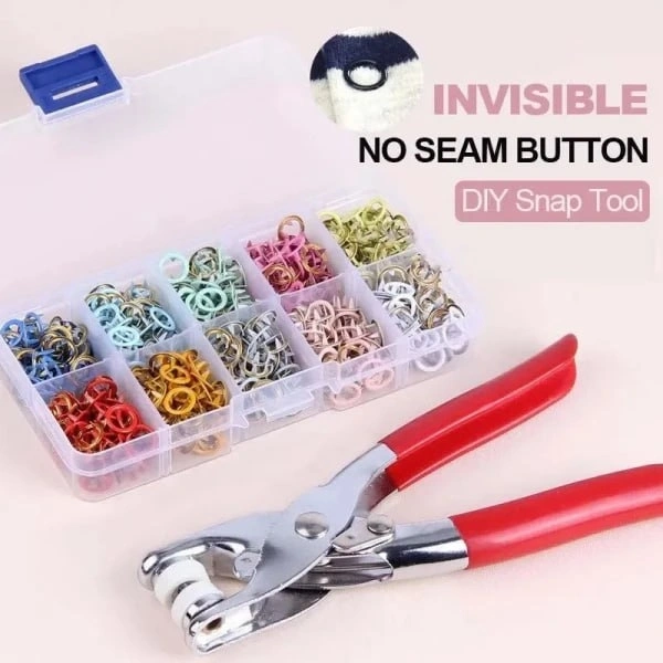 200 SET SNAP BUTTONS MIX COLOR WITH PILERS