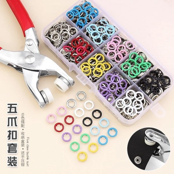 200 SET SNAP BUTTONS MIX COLOR WITH PILERS