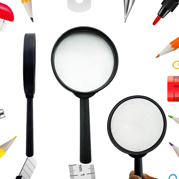 Magnifying Glass Lens - Reading Aid Made Of Glass - Real Glass Magnifying Glass That Can Be Used On Both Sides - Glass Breakage-proof Magnifying Glass, Protect Eyes, 90MM & 60MM (2PC SET)