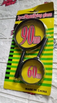 Magnifying Glass Lens - Reading Aid Made Of Glass - Real Glass Magnifying Glass That Can Be Used On Both Sides - Glass Breakage-proof Magnifying Glass, Protect Eyes, 90MM & 60MM (2PC SET)