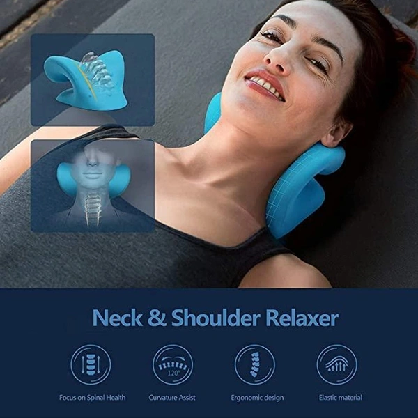 NECK RELAXER | CERVICAL PILLOW FOR NECK & SHOULDER PAIN | CHIROPRACTIC ACUPRESSURE MANUAL MASSAGE | MEDICAL GRADE MATERIAL | RECOMMENDED BY ORTHOPAEDICS | Neck Pillow 