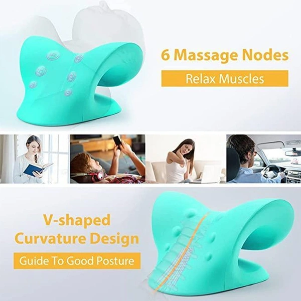 NECK RELAXER | CERVICAL PILLOW FOR NECK & SHOULDER PAIN | CHIROPRACTIC ACUPRESSURE MANUAL MASSAGE | MEDICAL GRADE MATERIAL | RECOMMENDED BY ORTHOPAEDICS | Neck Pillow 