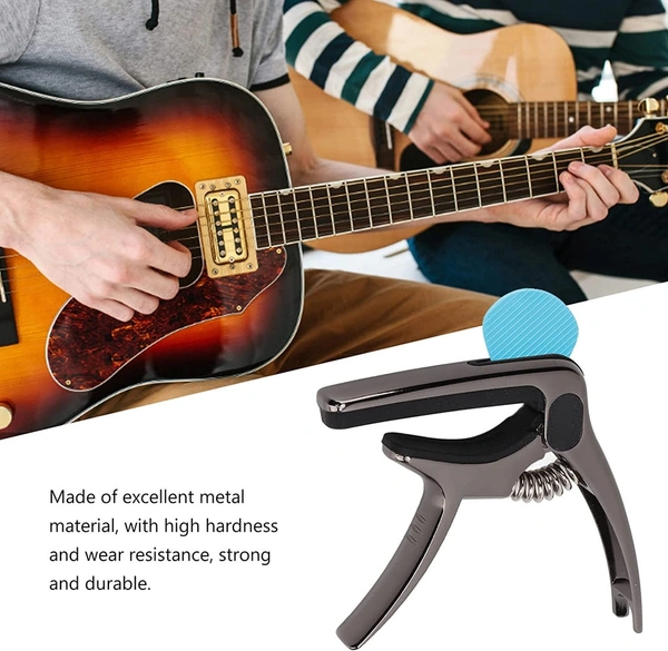 Guitar Capo With Pickup Stand, Soft Pad For Acoustic & Electric Guitar Ukulele Mandolin Banjo Guitar Accessories