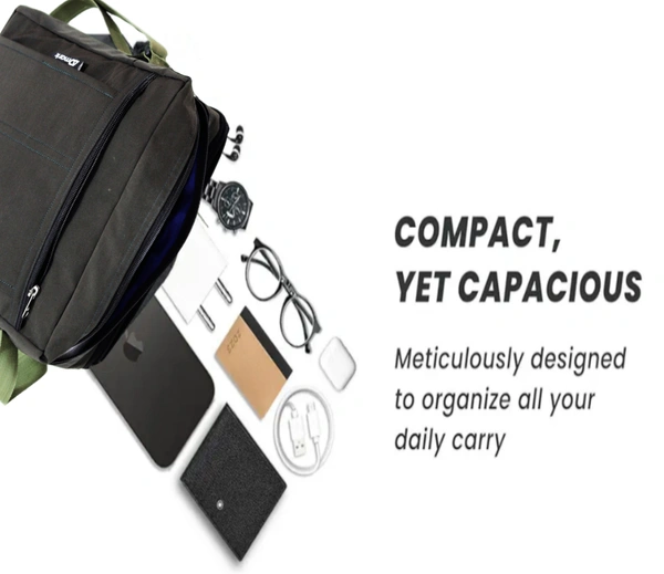 Admark  Premium Sling Bag For Men And Women, Small Passport Travel Bag With Water-Resistant, And Large Sling Bag - Fern Frond, Medium