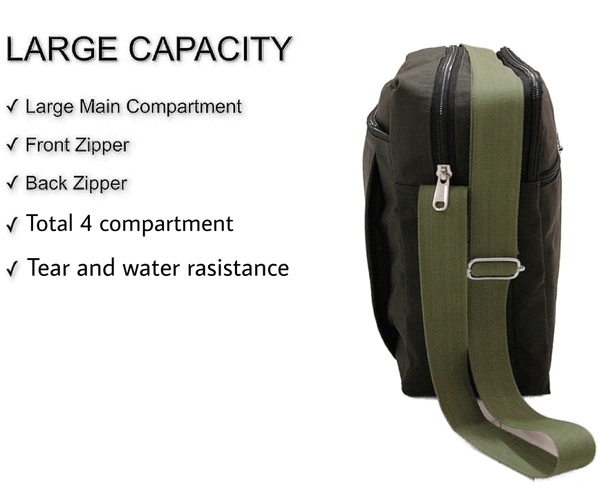 Admark  Premium Sling Bag For Men And Women, Small Passport Travel Bag With Water-Resistant, And Large Sling Bag - Fern Frond, Medium