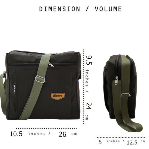 Admark  Premium Sling Bag For Men And Women, Small Passport Travel Bag With Water-Resistant, And Large Sling Bag - Fern Frond, Medium