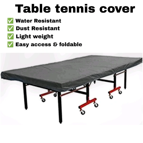 Admark  Essential Table Tennis Full Size Cover With Waterproof / Dust Fabric - Full Size, Gray
