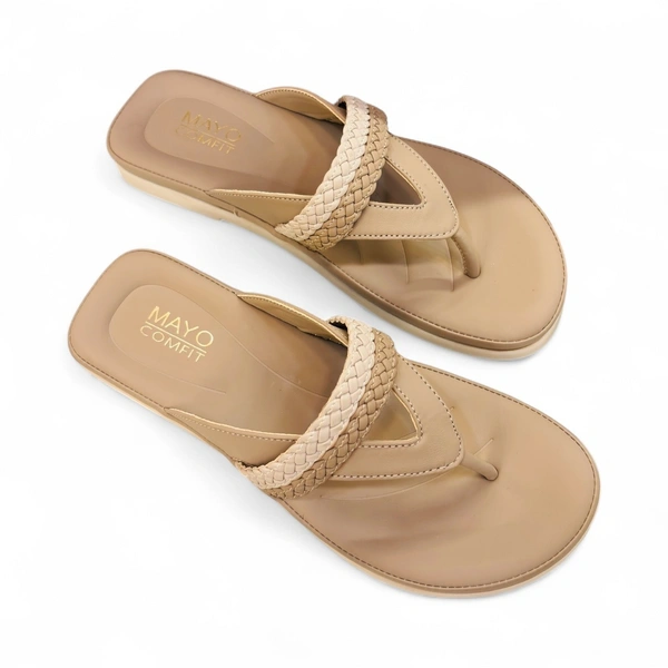 MAYO Women's Casual Chappal - 11, CEDAR / BROWN