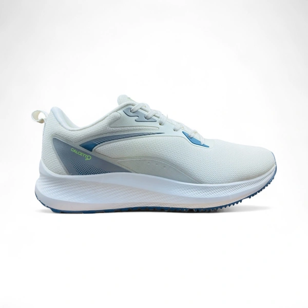 CALCETTO Running Sports Shoes - 9, WHTE / R.SLATE