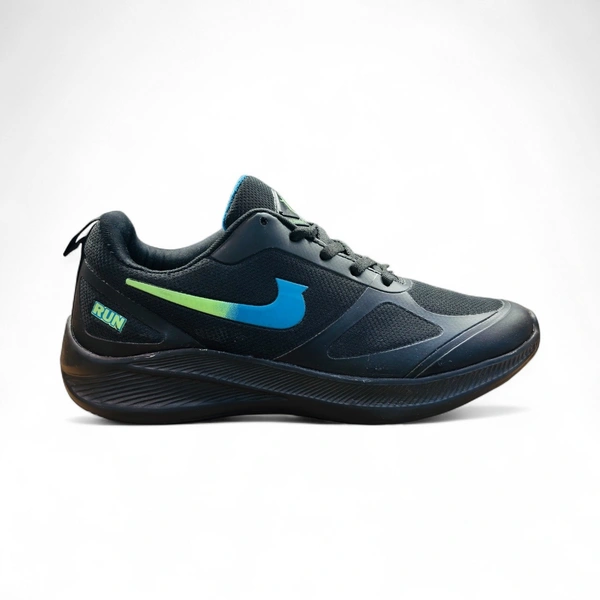 REAL Running Sports Shoes - 9, F.BLACK