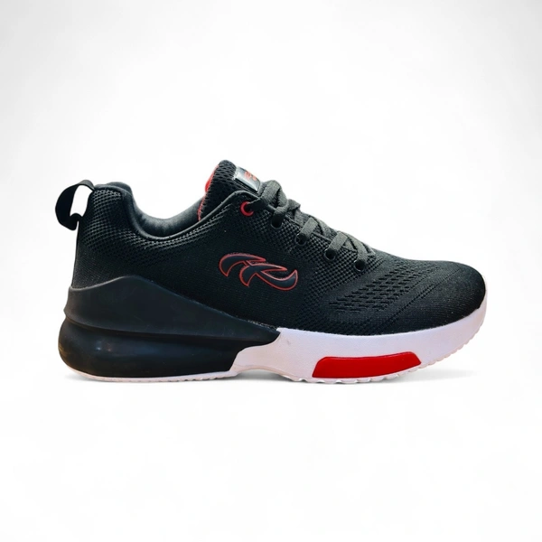 REAL Running Sports Shoes - 7, BLACK / RED
