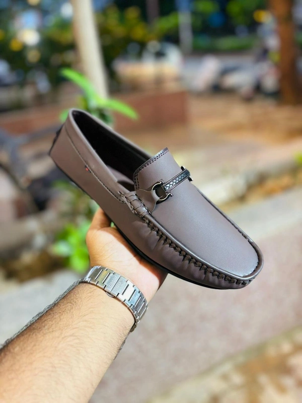 TOP LINE Men’s Casual Lofer’s - 8, BROWN