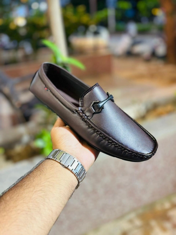 TOP LINE Men’s Casual Lofer’s - 7, BROWN