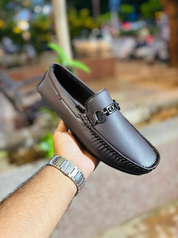 TOP LINE Men’s Casual Lofer’s - 7, BROWN