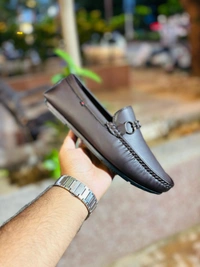 TOP LINE Men’s Casual Lofer’s - 7, BROWN