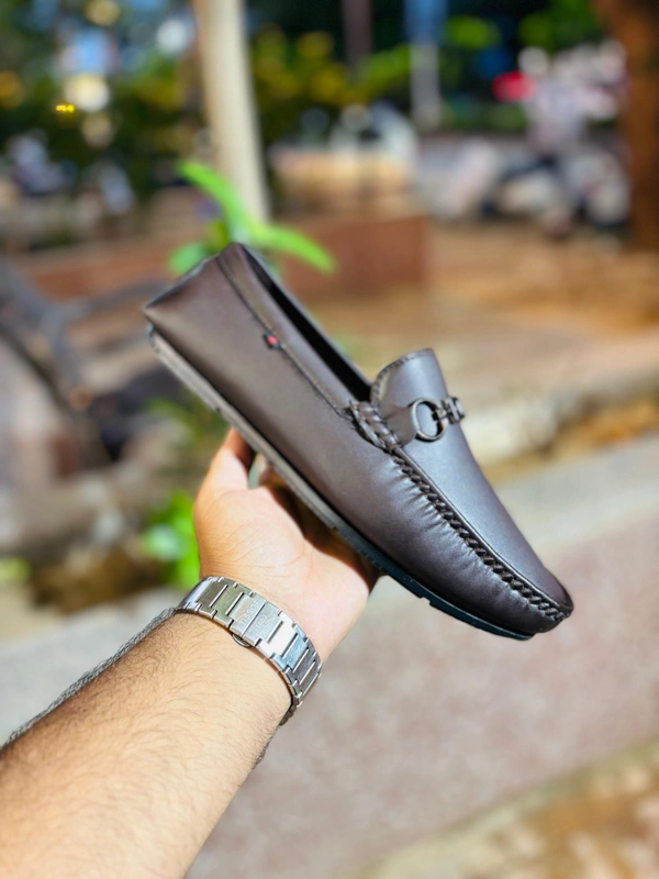 TOP LINE Men’s Casual Lofer’s - 9, BROWN