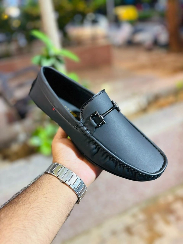 TOP LINE Men’s Casual Lofer’s - 9, BLACK