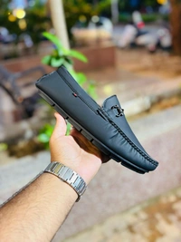 TOP LINE Men’s Casual Lofer’s - 9, BLACK