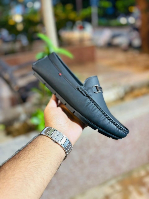 TOP LINE Men’s Casual Lofer’s - 7, BLACK