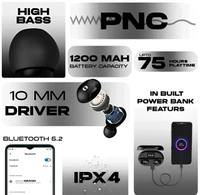 HOPPUP Earbuds - Free Size, Black