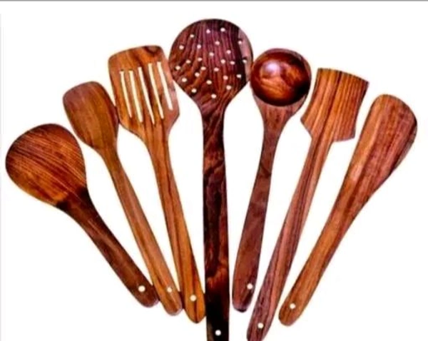Wooden Spoon  Wooden Kitchen Spoon 🥄 Set - Brown