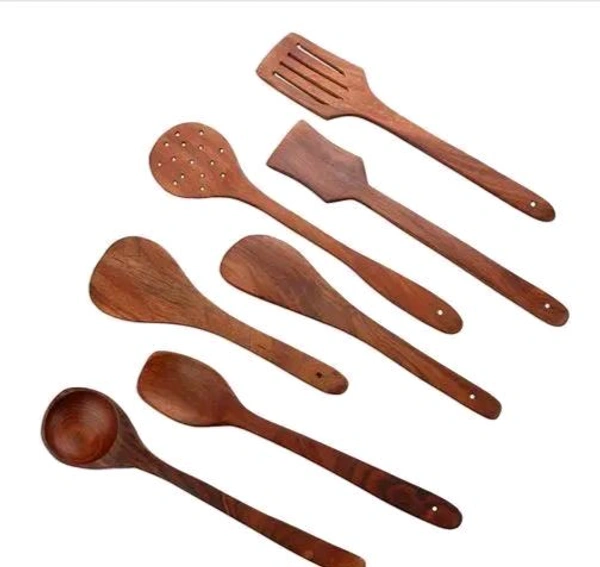 Wooden Spoon  Wooden Kitchen Spoon 🥄 Set - Brown