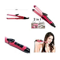 Professional 2 in 1 Electric Hair Straightener - Wild Watermelon