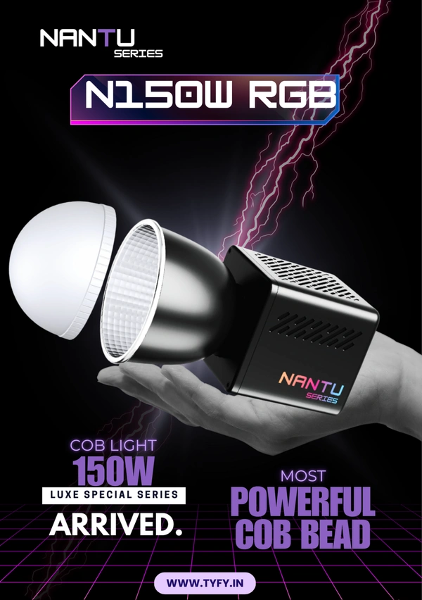 NANTU-150W RGB POWERFUL POCKET COB LIGHT FOR for Content Creators, Vloggers and Video Photography Shoot