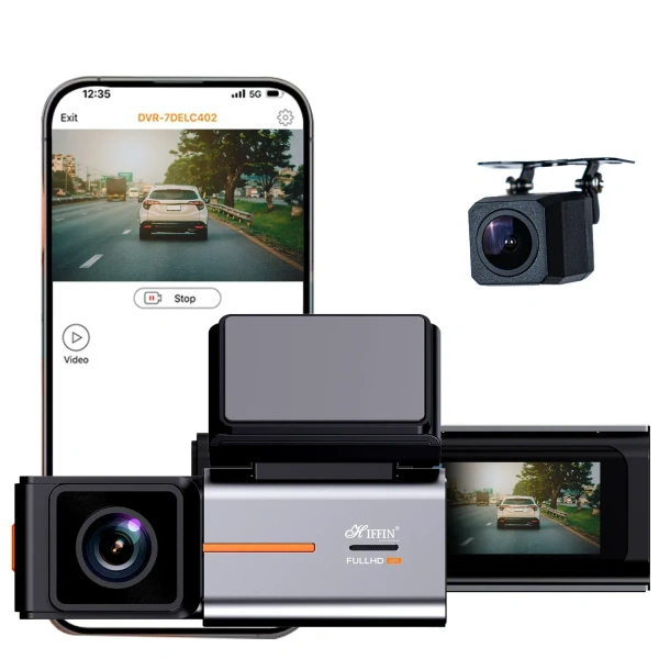 HIFFIN RoadCam X2 Dual Channel Recording Front 4K + Rear 1080P Dashcam with 1.47" Screen, Super Night Vision & WiFi, G-Sensor, Loop Recording, Parking Monitor. Ideal for Safety & Security