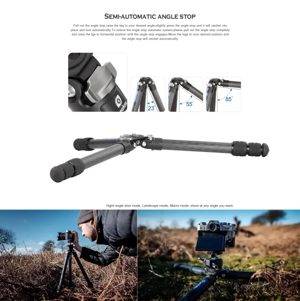 Leofoto LS-283C Professional Carbon Fiber Tripod 3S