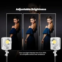 HIFFIN 250W Wonder Series LED Video Light, High CRI 95+, Ultra Bright 18300 lux@1m, Adjustable CCT 2700K-6500K, Continuous Output COB Light with App Control for Professional Photography & Videography